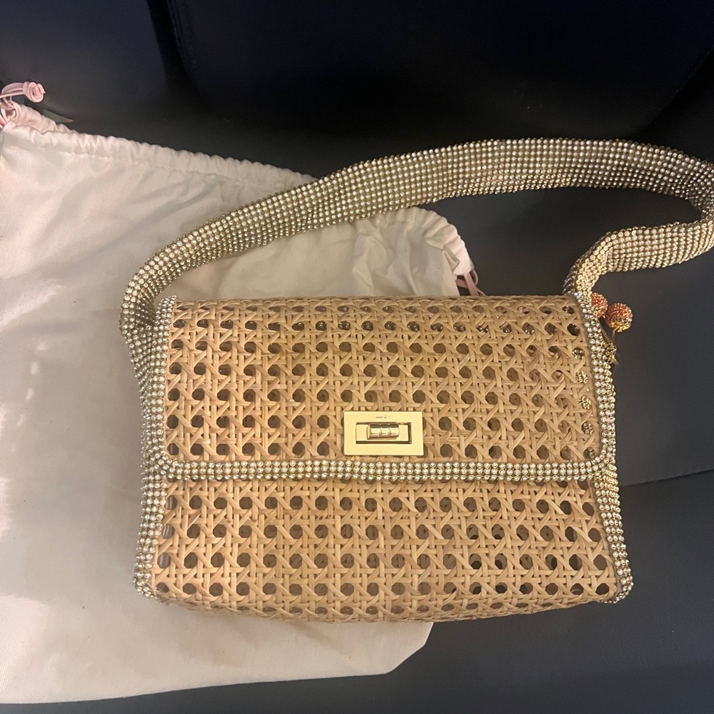 Rosantica x Anna Dello Russo Cherry Wicker Shoulder Bag